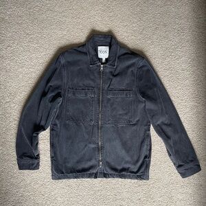 COS Zip-Up Denim Jacket, Men's Medium, Washed Black